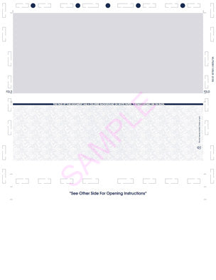 8-1/2" x 11" Z-Fold Check, Void Pantograph, Blue 281 28#