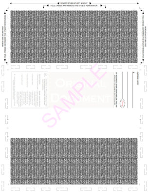 Check, Void Pantograph, Burgundy 209 24#, 8-1/2" x 11" Z-Fold