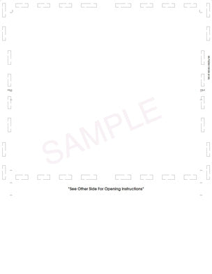 8-1/2" x 11" Z-Fold Form, Stock, Blank, Two Blockouts 28# MOCR