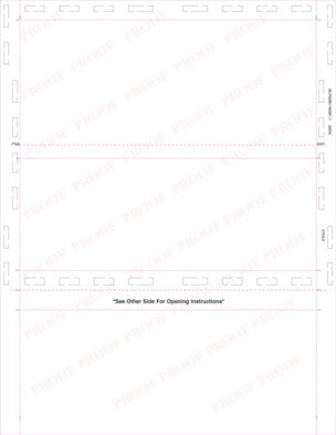 8-1/2" x 11" Z-Fold Form, Blank, One Blockout 28# MOCR