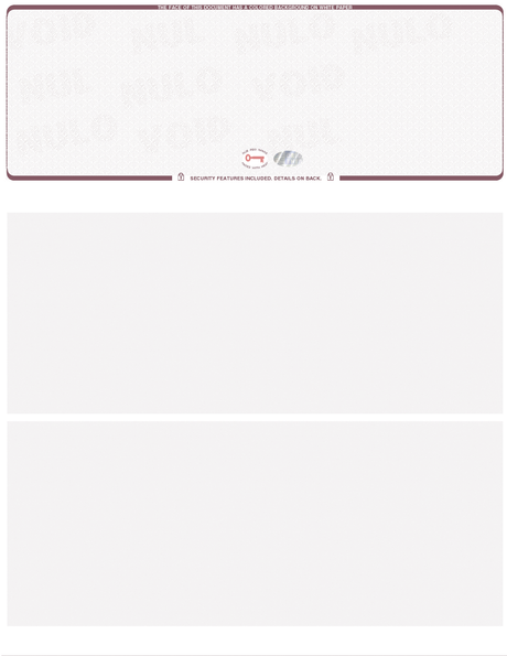 Scallop Blank Business Checks on Top with Hologram - Choice Checks