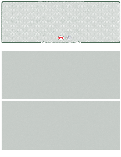 Scallop Blank Business Checks on Top with Hologram - Choice Checks