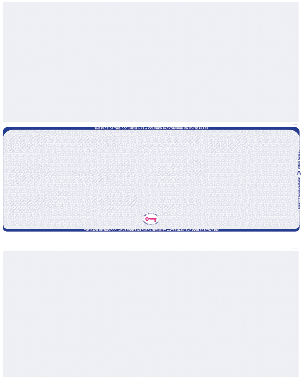 Middle Check Stock Scallop VOID Hologram Blank Business Checks – Best Security