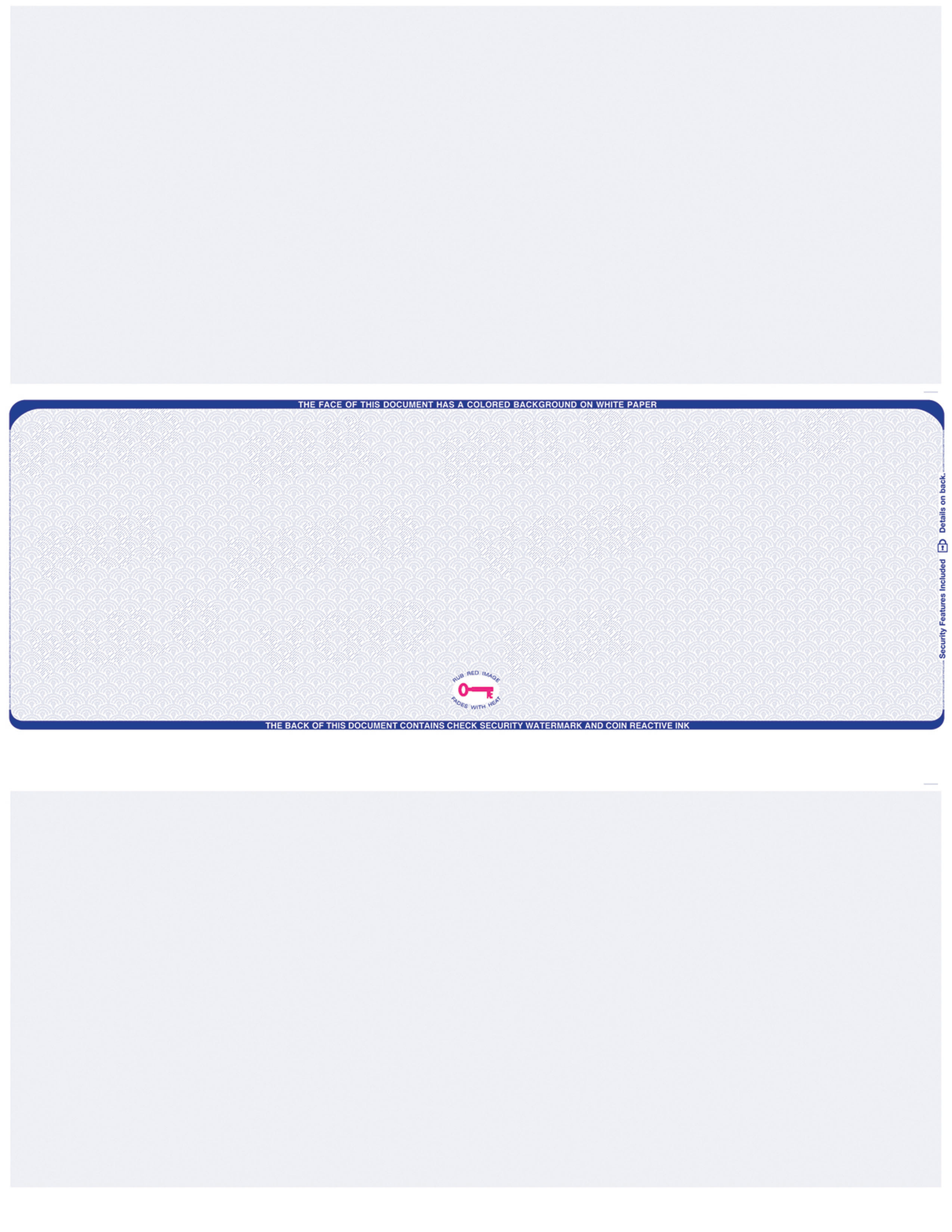 Scallop Void Blank Business Check in Middle - Choice Checks