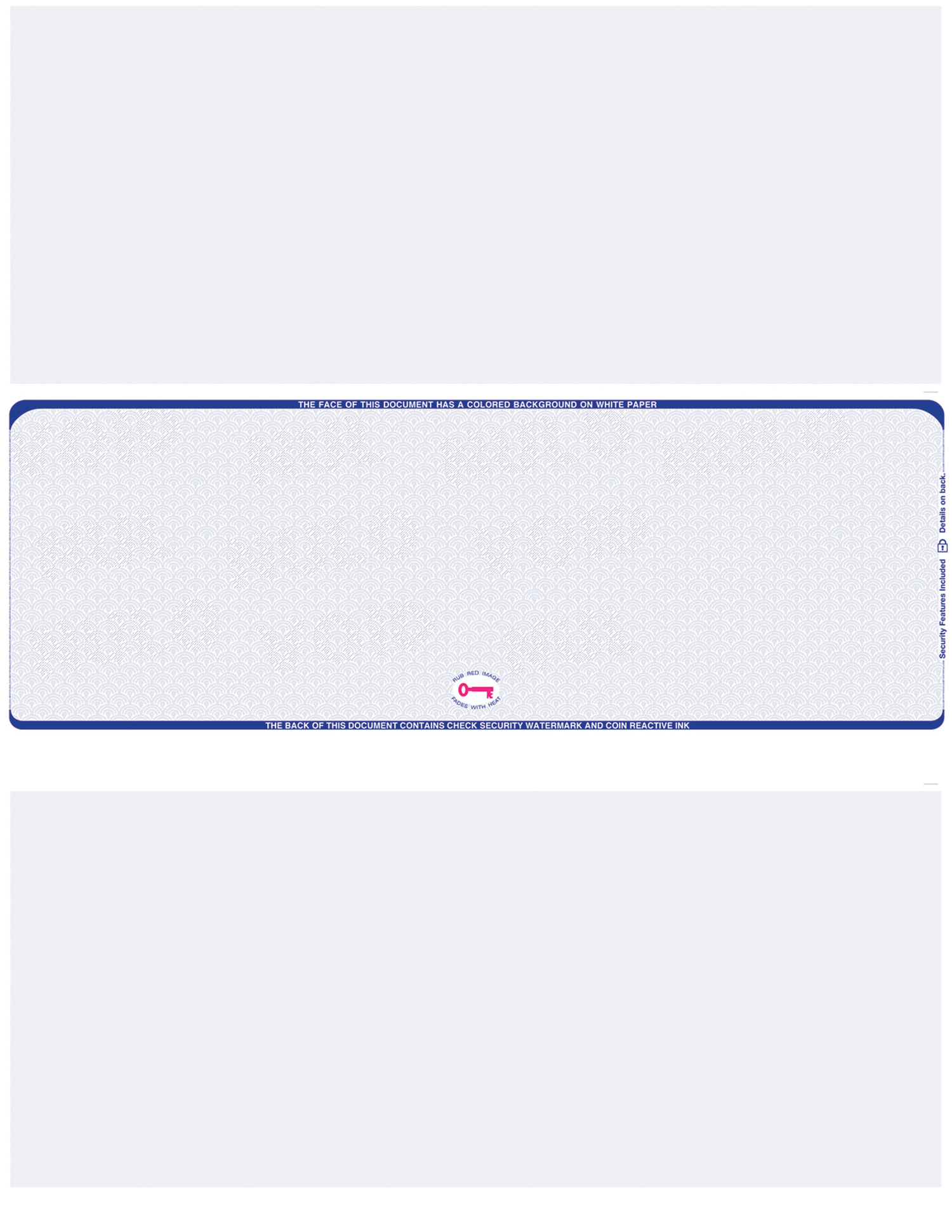 Scallop Void Blank Business Check in Middle - Choice Checks