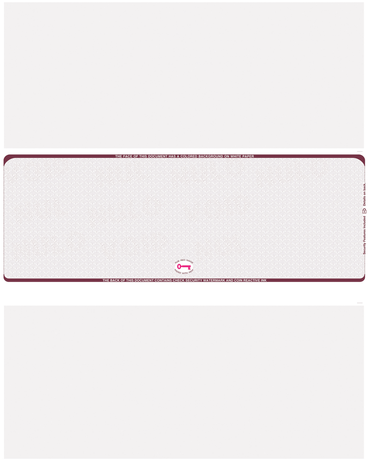 Scallop Void Blank Business Check in Middle - Choice Checks