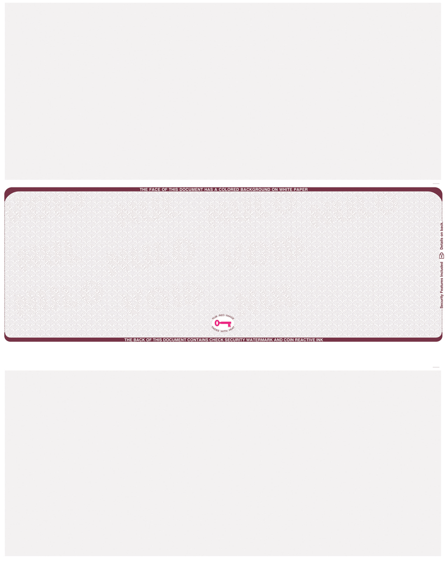 Scallop Void Blank Business Check in Middle - Choice Checks