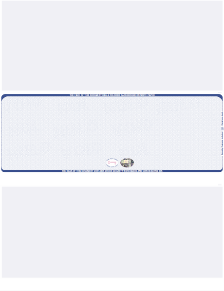 Scallop Blank Business Checks in Middle with Hologram - Choice Checks