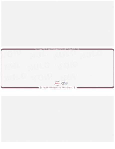 Scallop Blank Business Checks in Middle with Hologram - Choice Checks