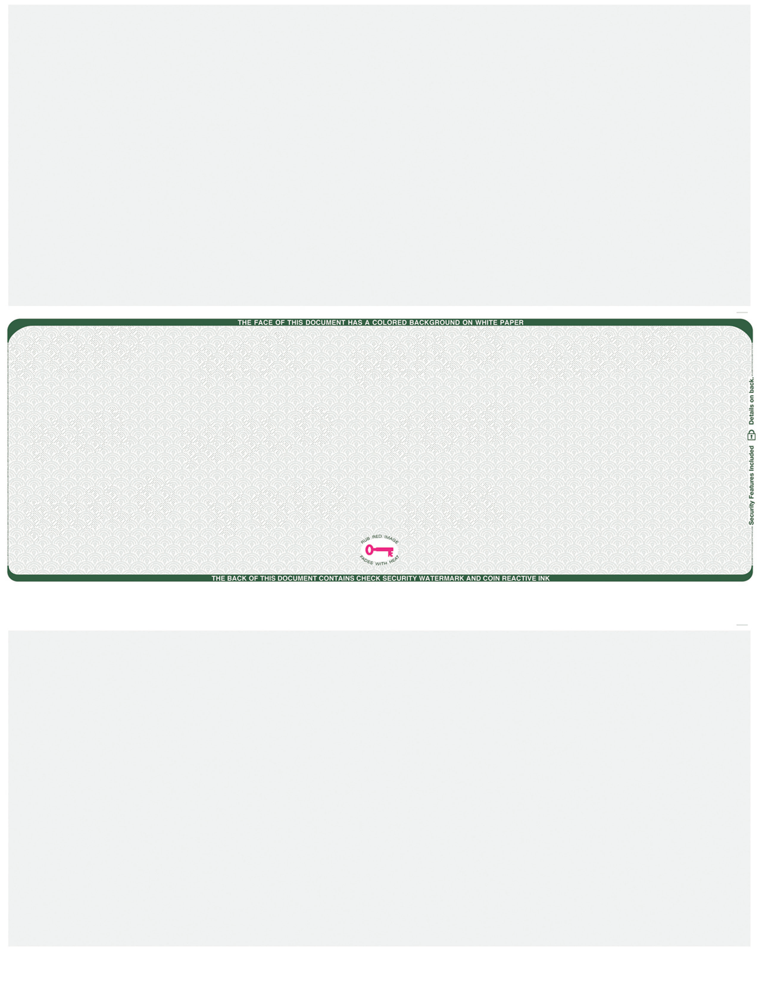 Scallop Void Blank Business Check in Middle - Choice Checks