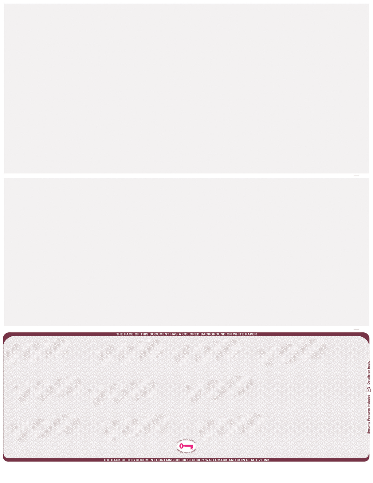 Bottom Check Stock Scallop VOID Hologram Blank Business Checks – Best Security