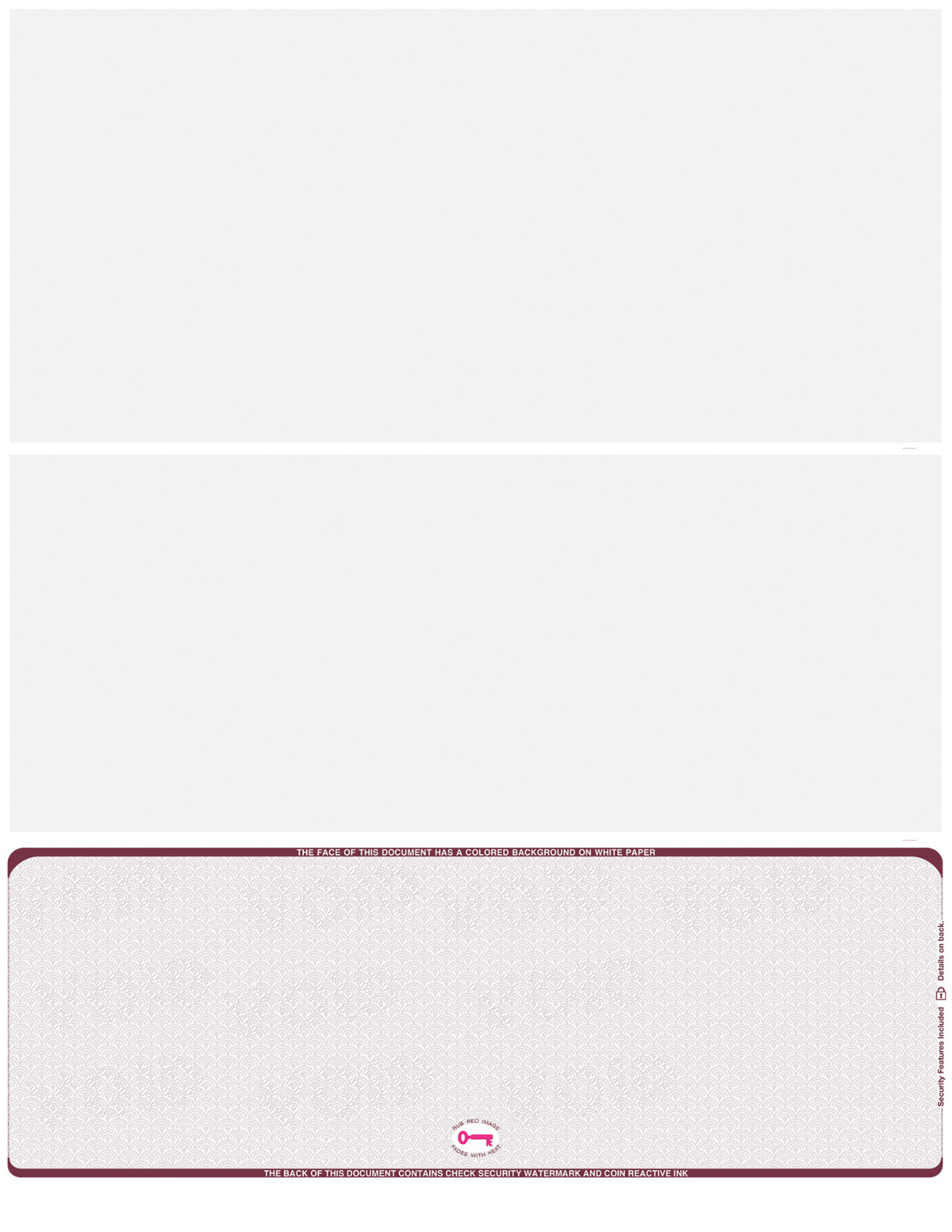 Bottom Check Stock Scallop VOID Hologram Blank Business Checks – Best Security