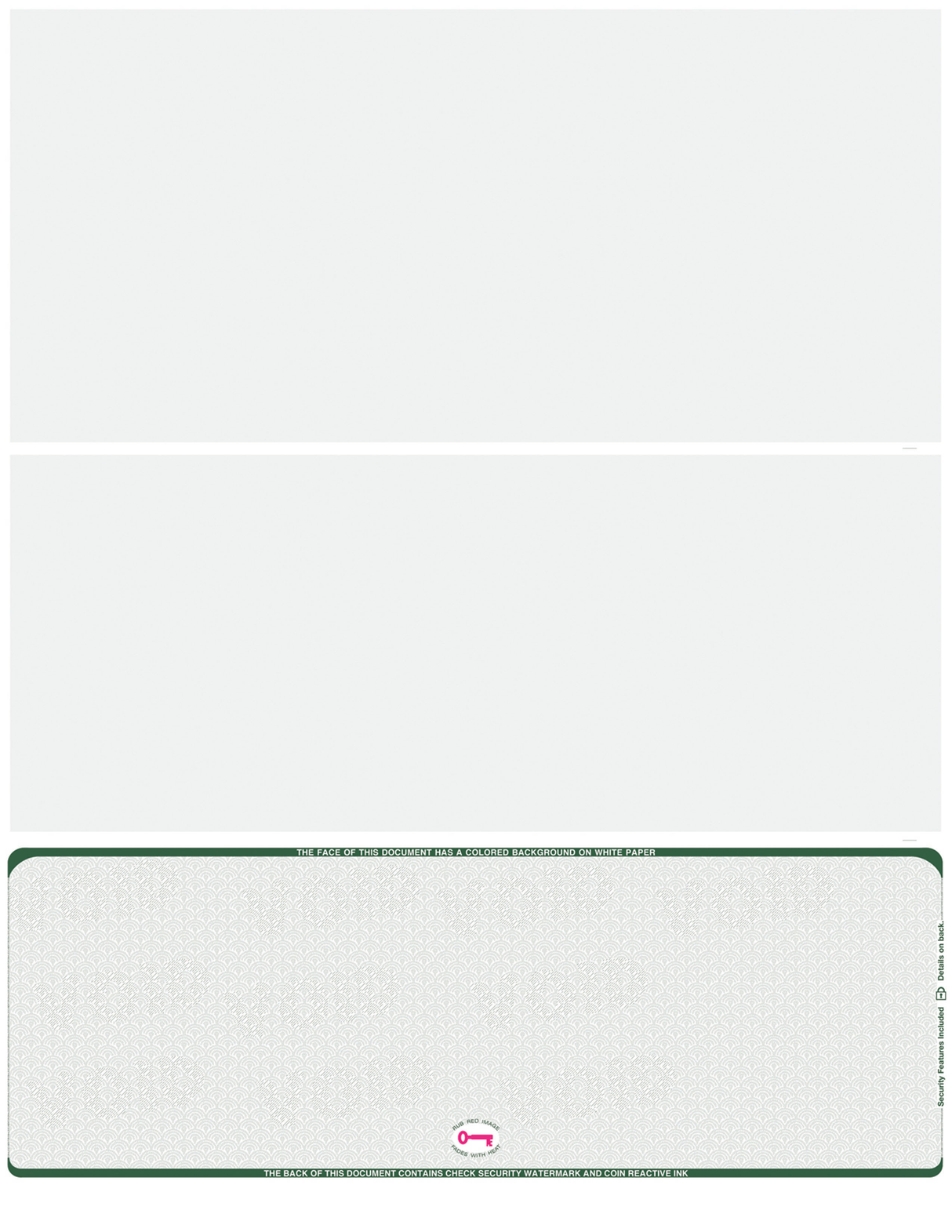 Bottom Check Stock Scallop VOID Hologram Blank Business Checks – Best Security