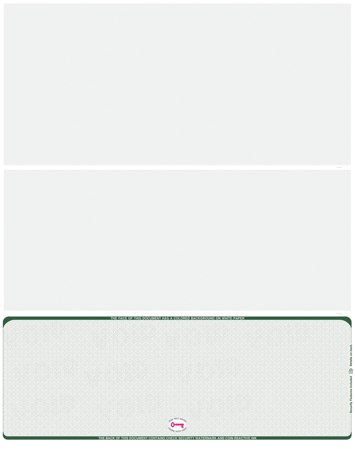 Bottom Check Stock Scallop VOID Hologram Blank Business Checks – Best Security