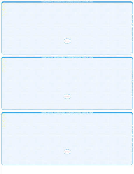 Linen Blank Business Checks 3 on a page - Choice Checks