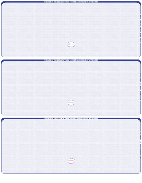 Linen Blank Business Checks 3 on a page - Choice Checks