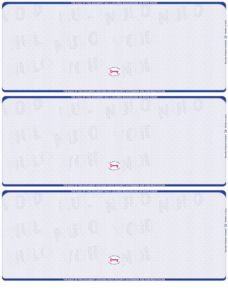 Scallop Void Blank Business Check 3up on a page - Choice Checks