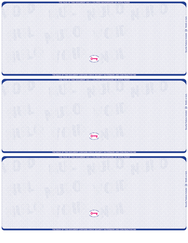 Scallop Void Blank Business Check 3up on a page - Choice Checks