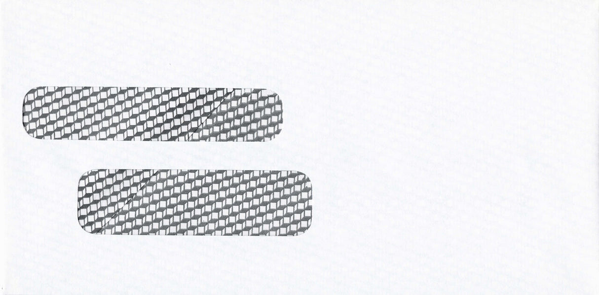 DBL WINDOW ENV/PEGBD PLAIN 8-3/4X4-5/16 24# WH WOVE/SAFEGUARD - Choice Checks