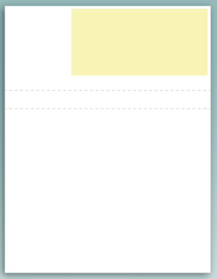 Return Item 1 Up - White/PMS Yellow Substitute Check Stock - 500 Pack - Choice Checks