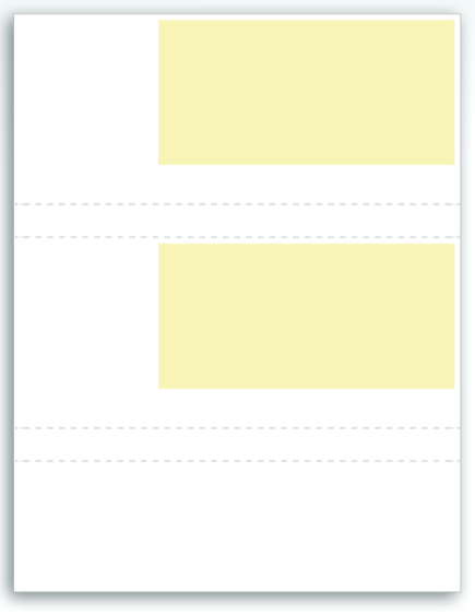 Return Item 2 Up Blank - White/PMS Yellow Substitute Check Stock - 500 Pack - Choice Checks