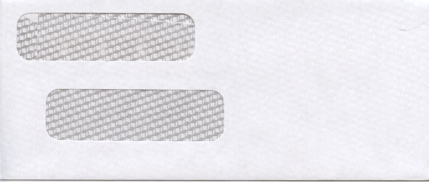 DBL WINDOW DIAG SEAM PLAIN 8-5/8 X 3-5/8 24# WH WOVE/GUM - Choice Checks