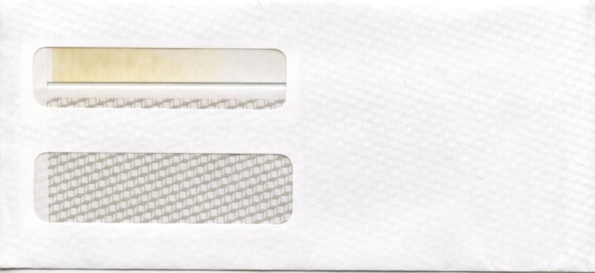 DBL WINDOW PLAIN 8-7/8 X 3-7/8 24# WH WOVE/SEAL SEAL/LASER - Choice Checks