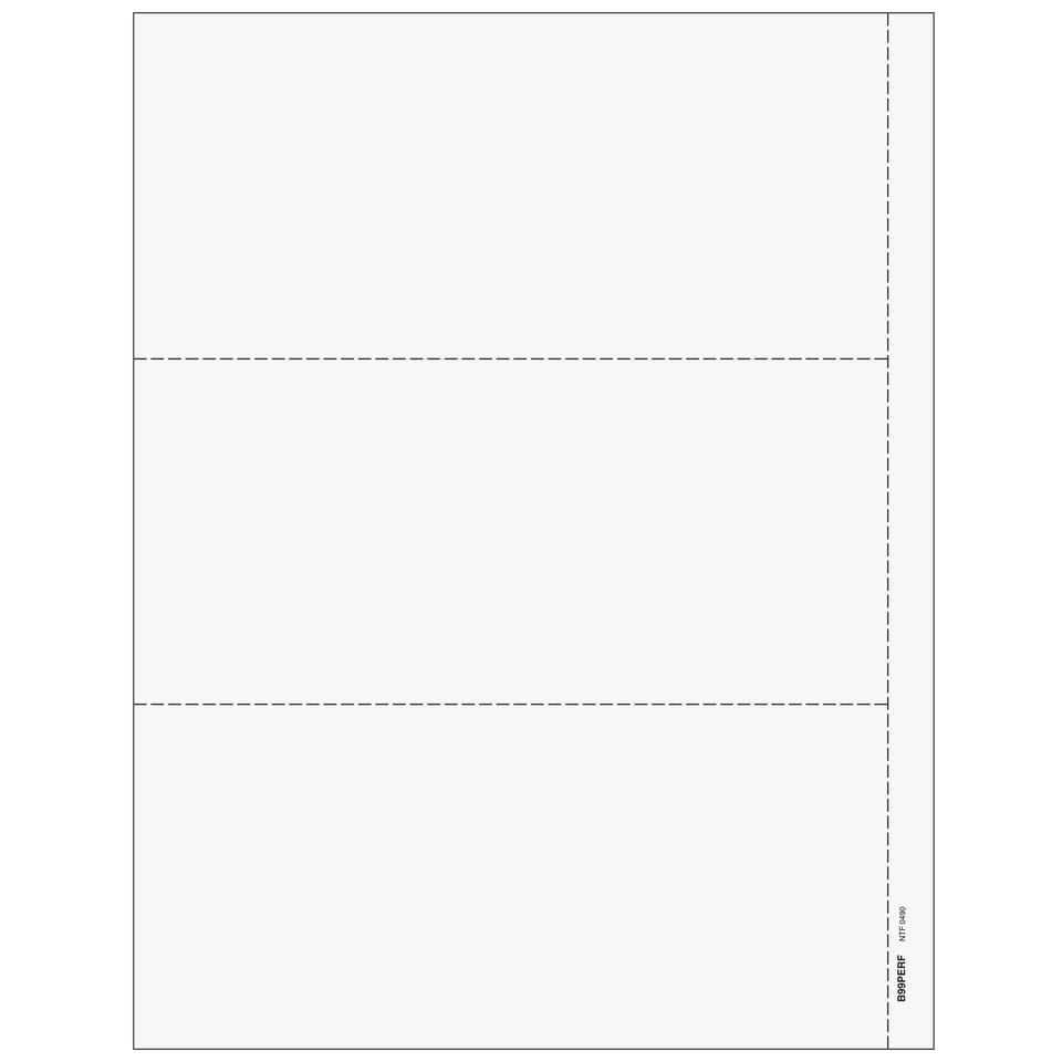 3up Blank 1099-MISC Form (with Instructions) - 25 Qty