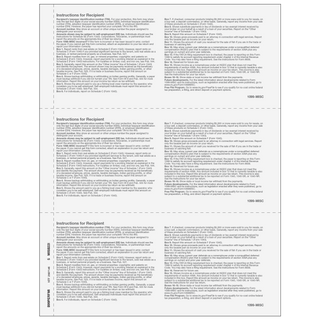 3up Blank 1099-MISC Form (with Instructions) - 25 Qty