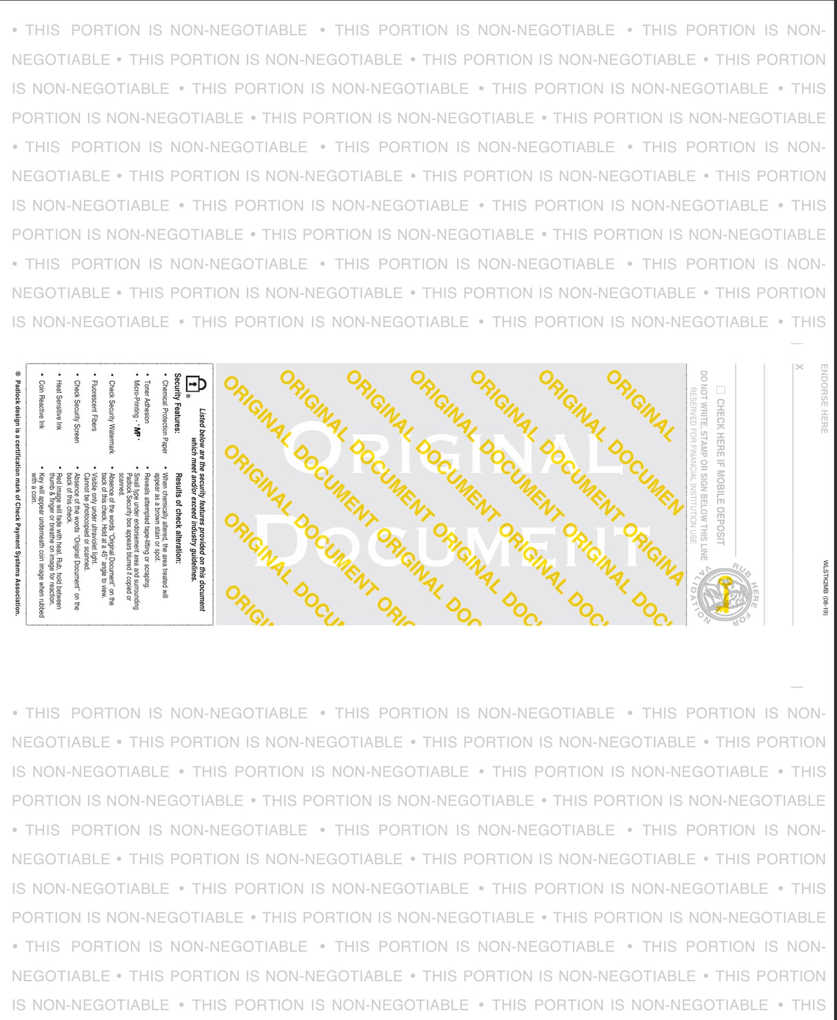 Marble Blank Business Checks in Middle - Choice Checks