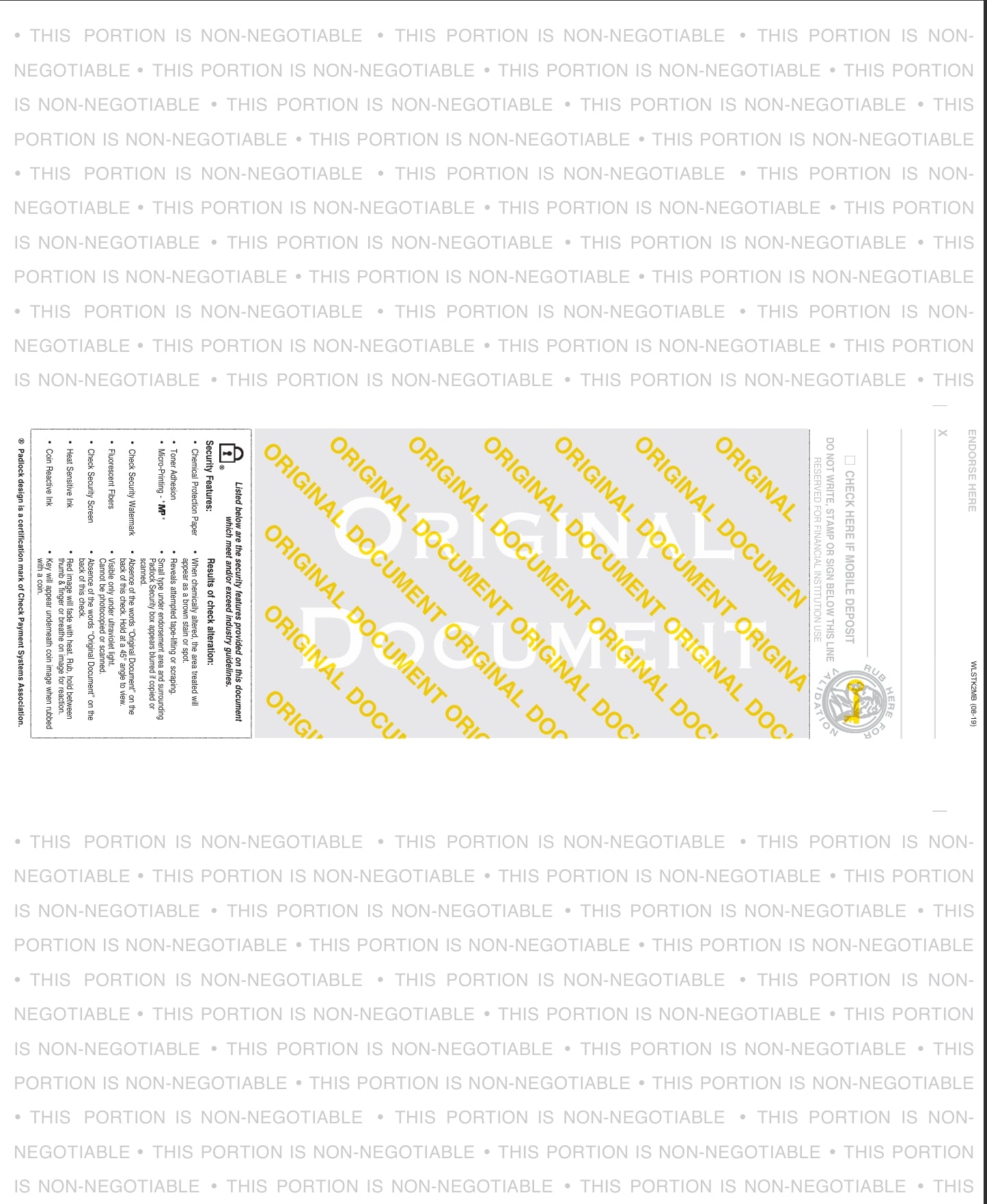 Marble Blank Business Checks in Middle - Choice Checks