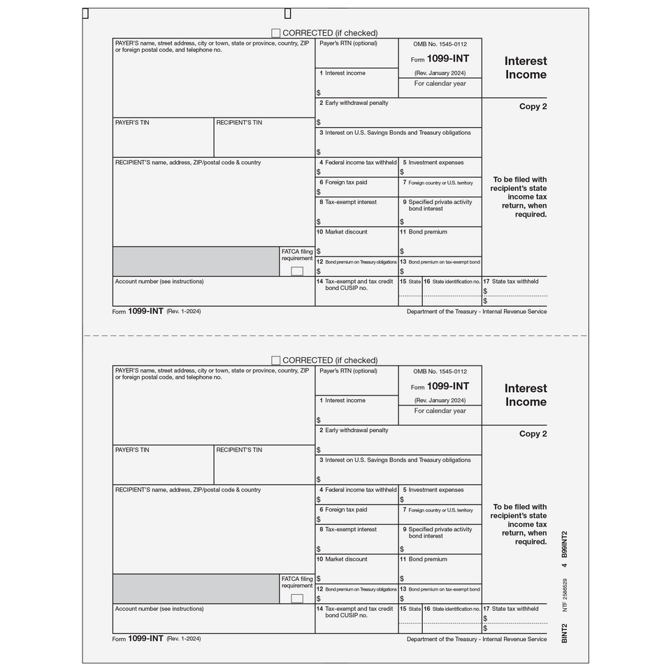 2026 1099-INT Recipient State Copy 2