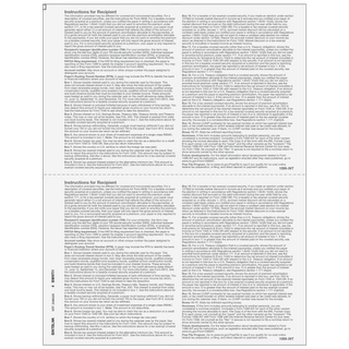 2up Blank 1099-INT Form (with Instructions on Both Back Panels) - 25 Qty