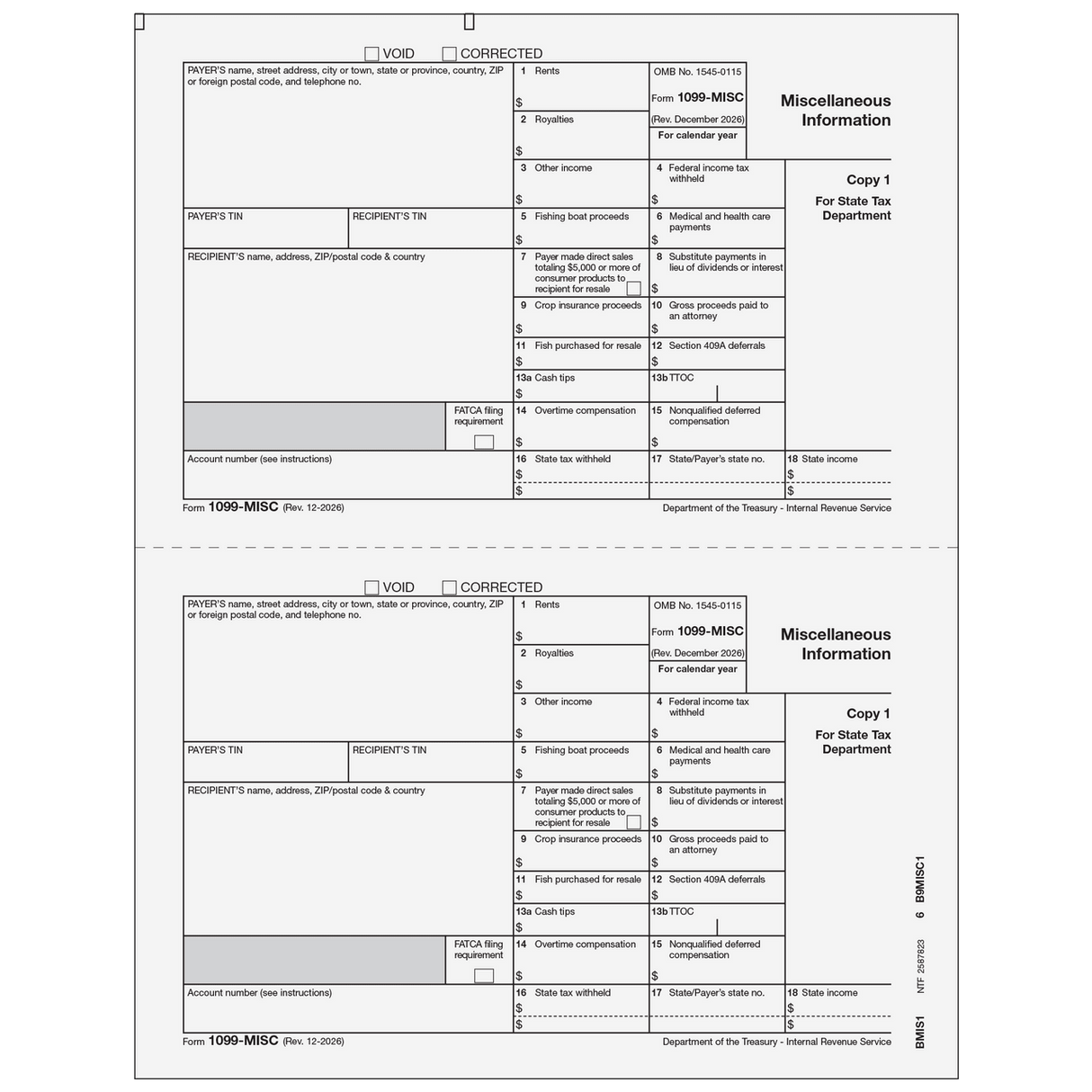 2026 1099-MISC Payer State Copy 1
