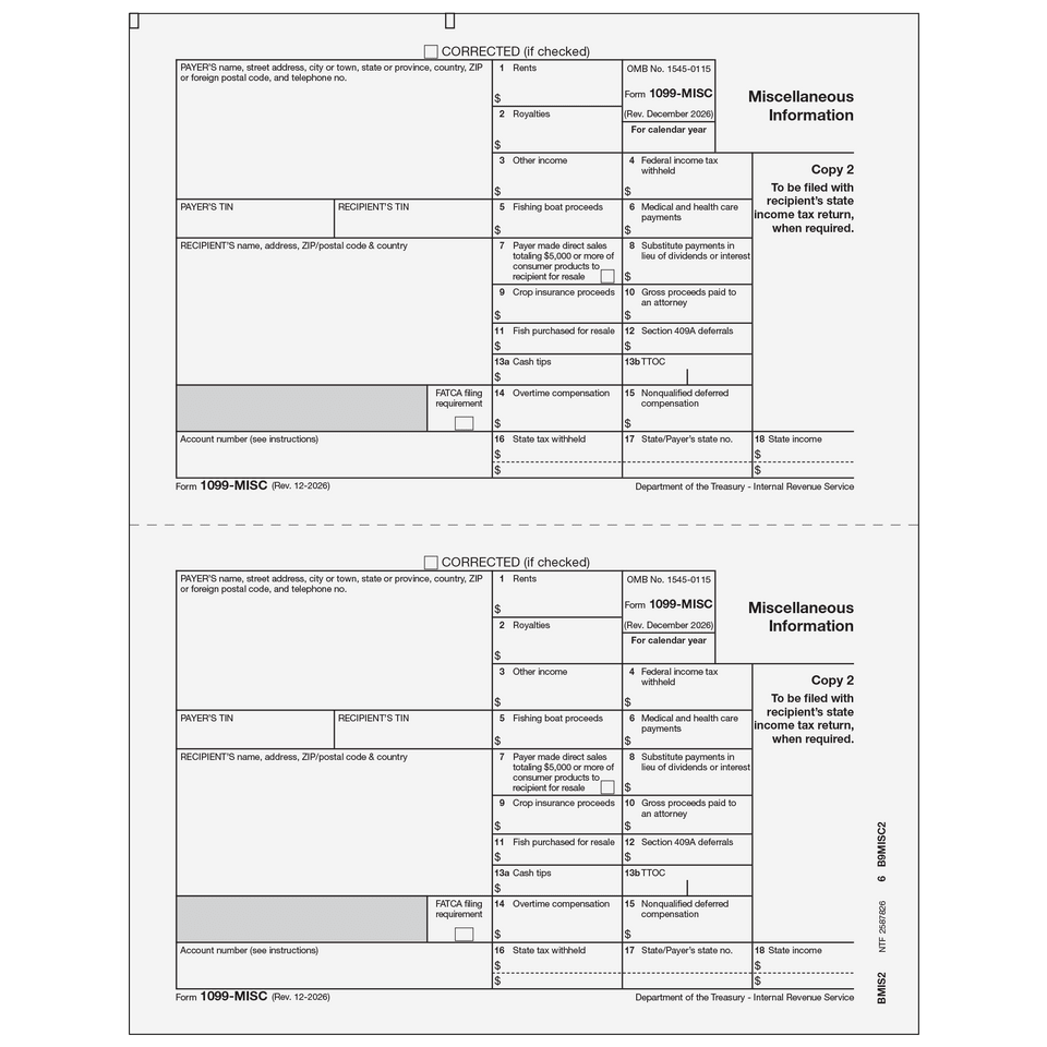 2026 1099-MISC Recipient State Copy 2