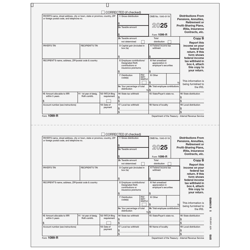 2026 1099-R Recipient Federal Copy B