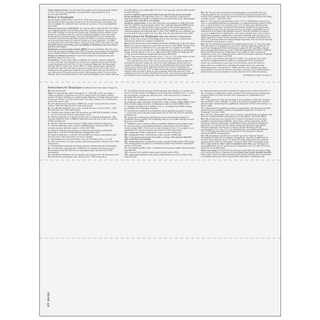 2026 W-2 4-Up Horizontal Double Window Envelope for BW24DWNA - Moisture Seal – Back View