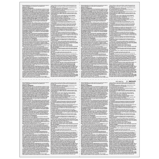 2026 W-2 Employee 4-Up Quadrant Copies B/2/C/2 Preprinted Laser Forms – Back View