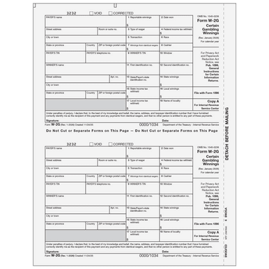2026 W-2G Federal Copy A