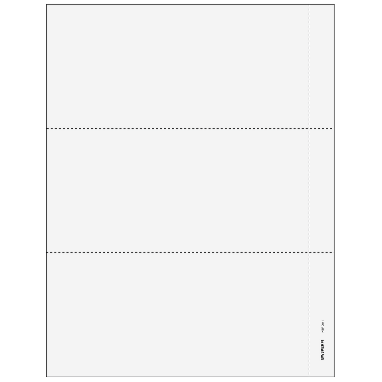 2026 W-2 3-Up Blank Laser Paper with 3/4 Inch Side Perforation and Instructions