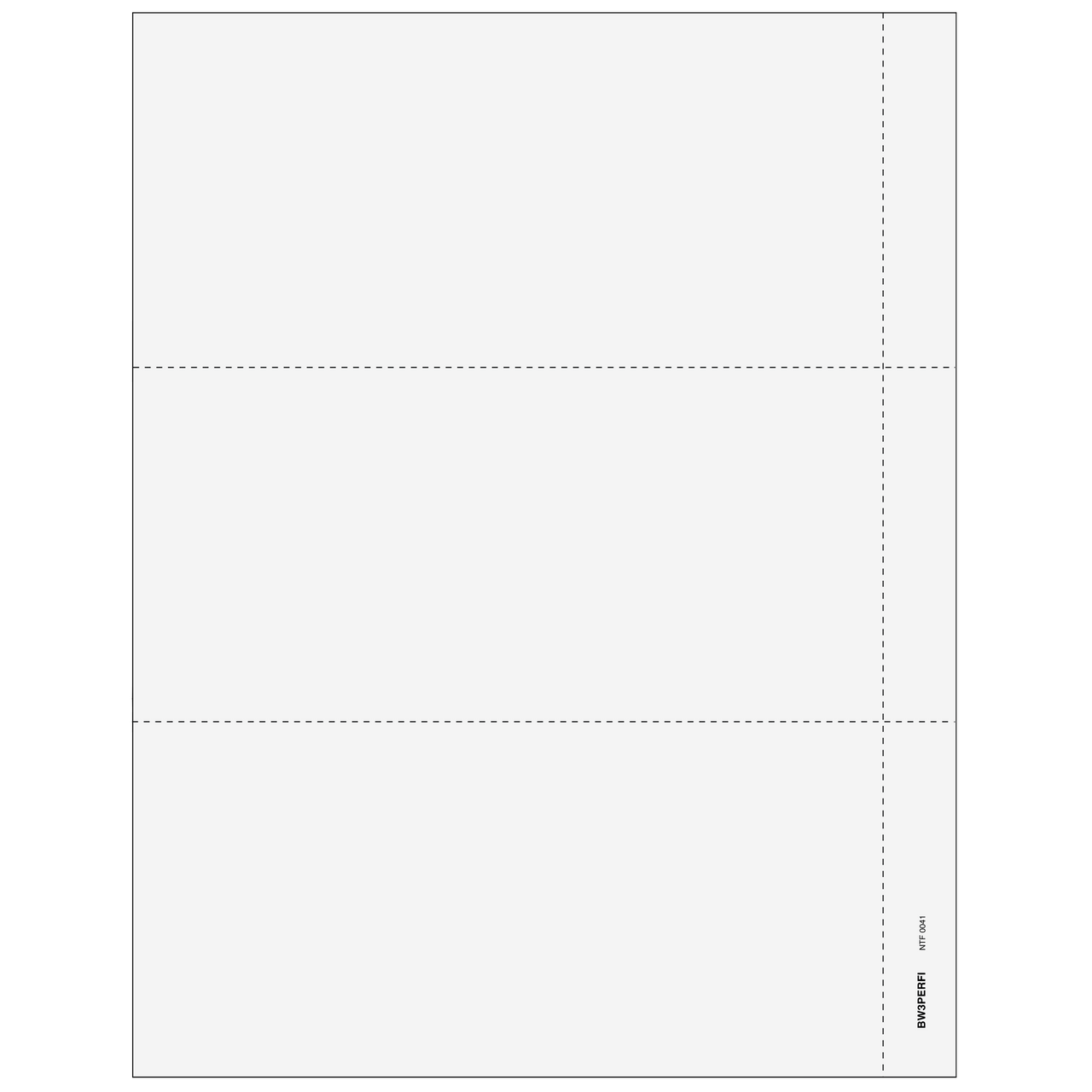 3up Blank W-2 Form with 3/4" Side Perforation (with Employee Instructions) - 25 Qty