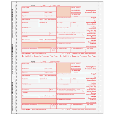 2026 1099-NEC 5-Part Carbonless