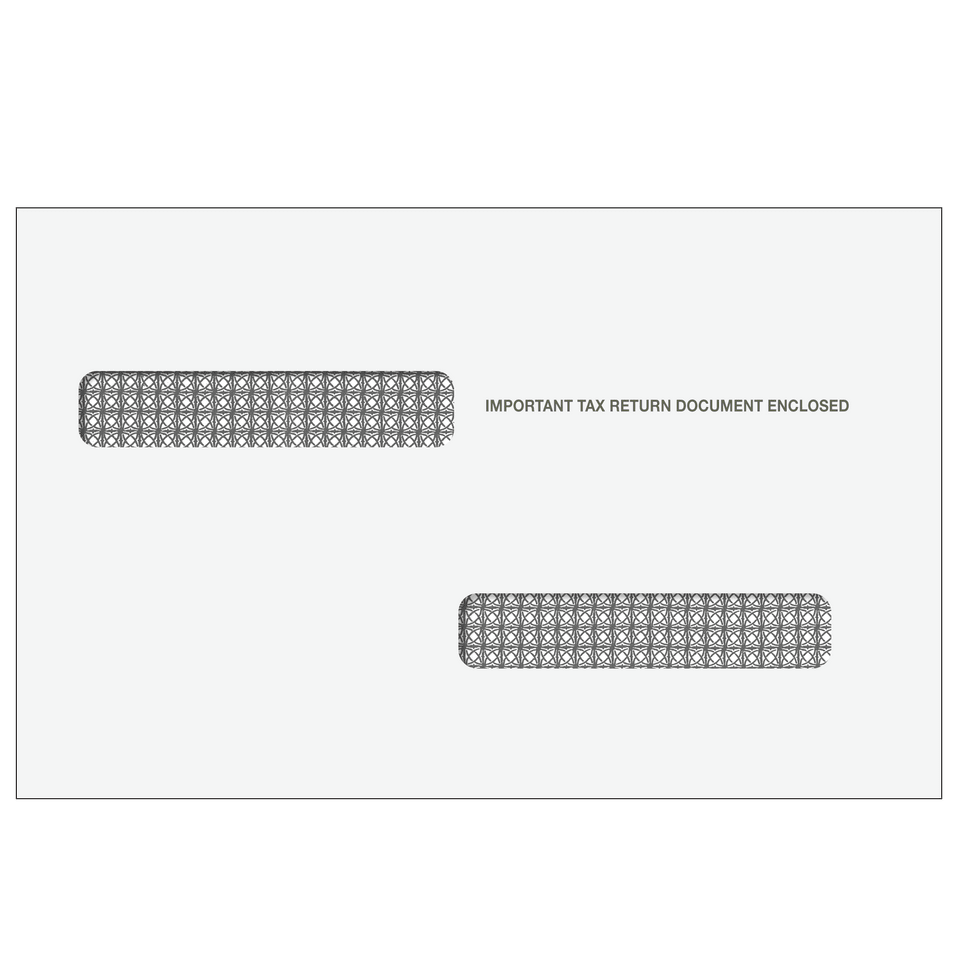 2026 1099 4-Up Double Window Envelope for High-Speed Inserting Equipment - Moisture Seal