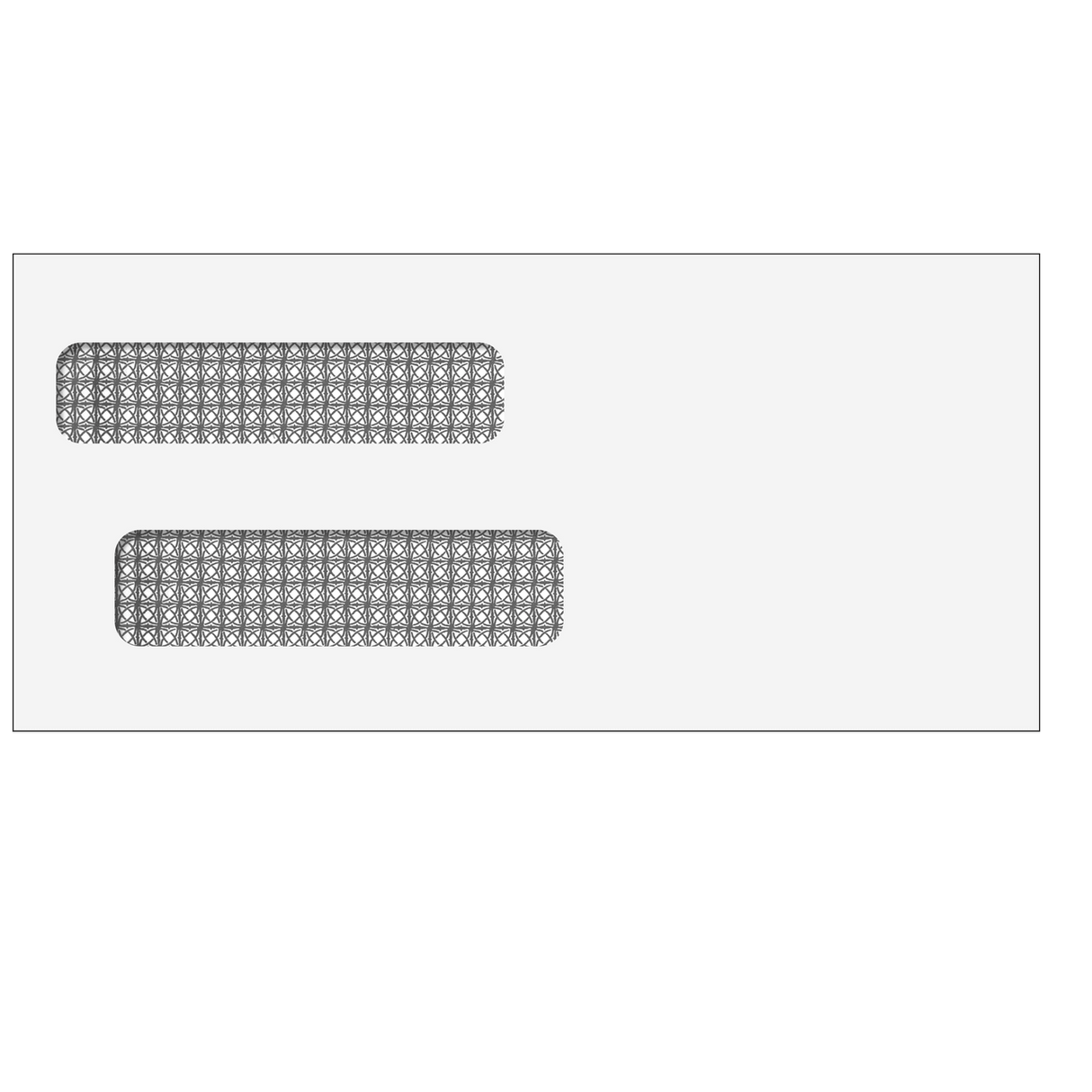 Double Window Envelope (Moisture Seal) 4 1/8 x 8 7/8 - 500 Qty