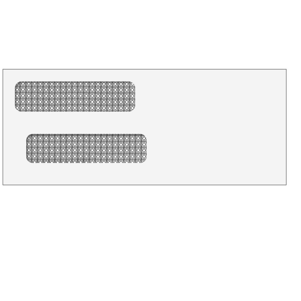 Double Window Envelope (Self Seal) 3 5/8 x 8 7/8 - 500 Qty