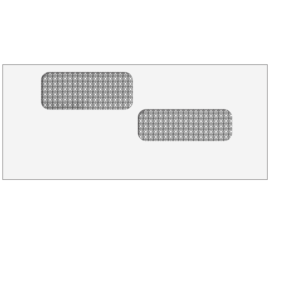 Double Window Envelope (Moisture Seal) 4 1/8 x 9 1/2 - 500/Box