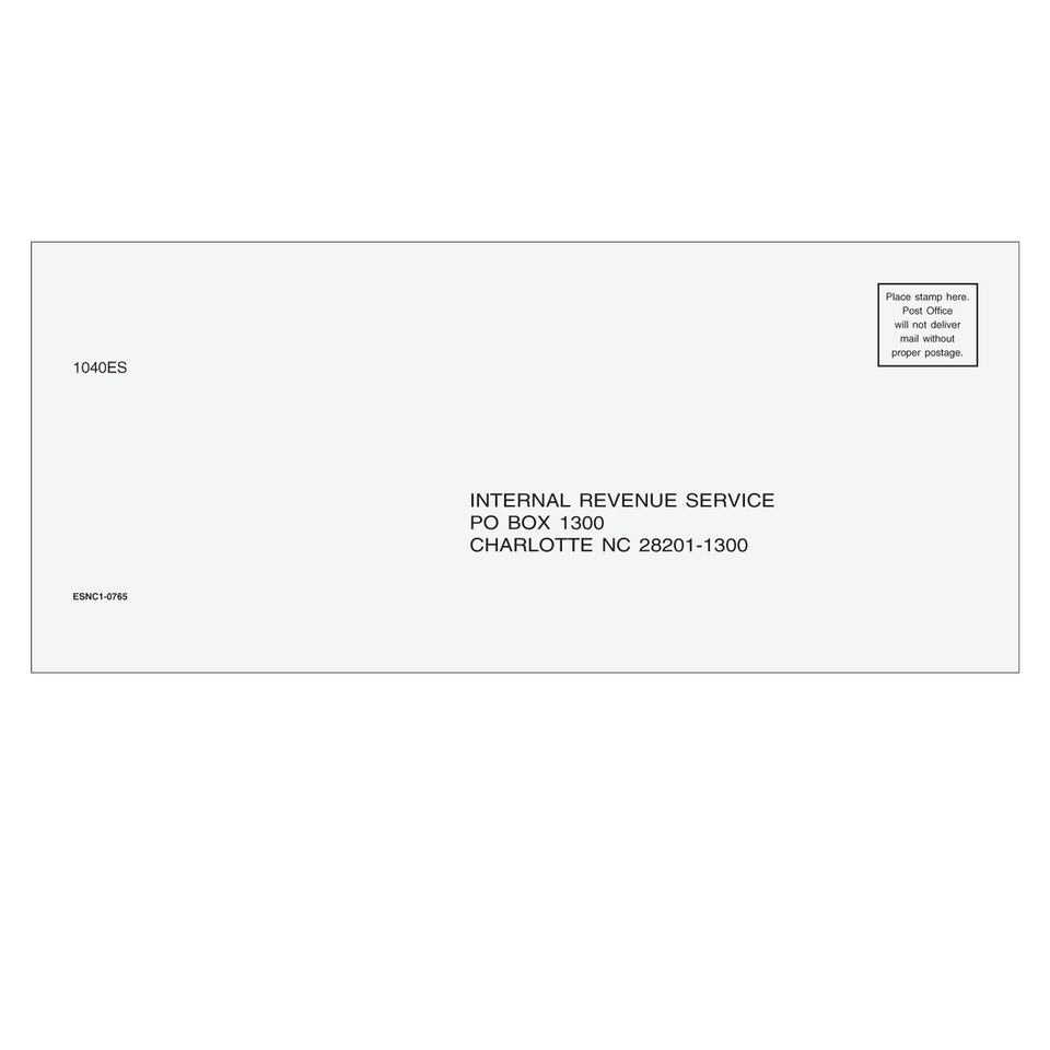 1040-ES Envelope - Charlotte, NC