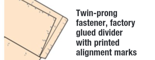 Full Cut, 3 Fasteners & 1 Divider, Manilla, Fastener Position 1 & 3, 40/Pk