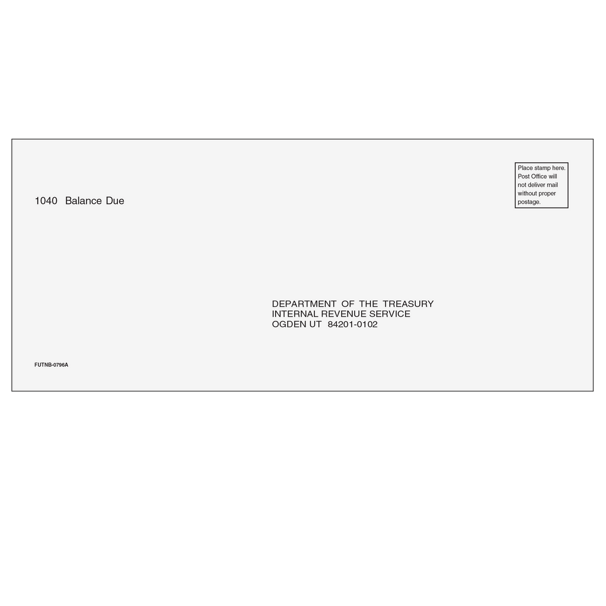 1040 Balance Due Envelope - Ogden, UT
