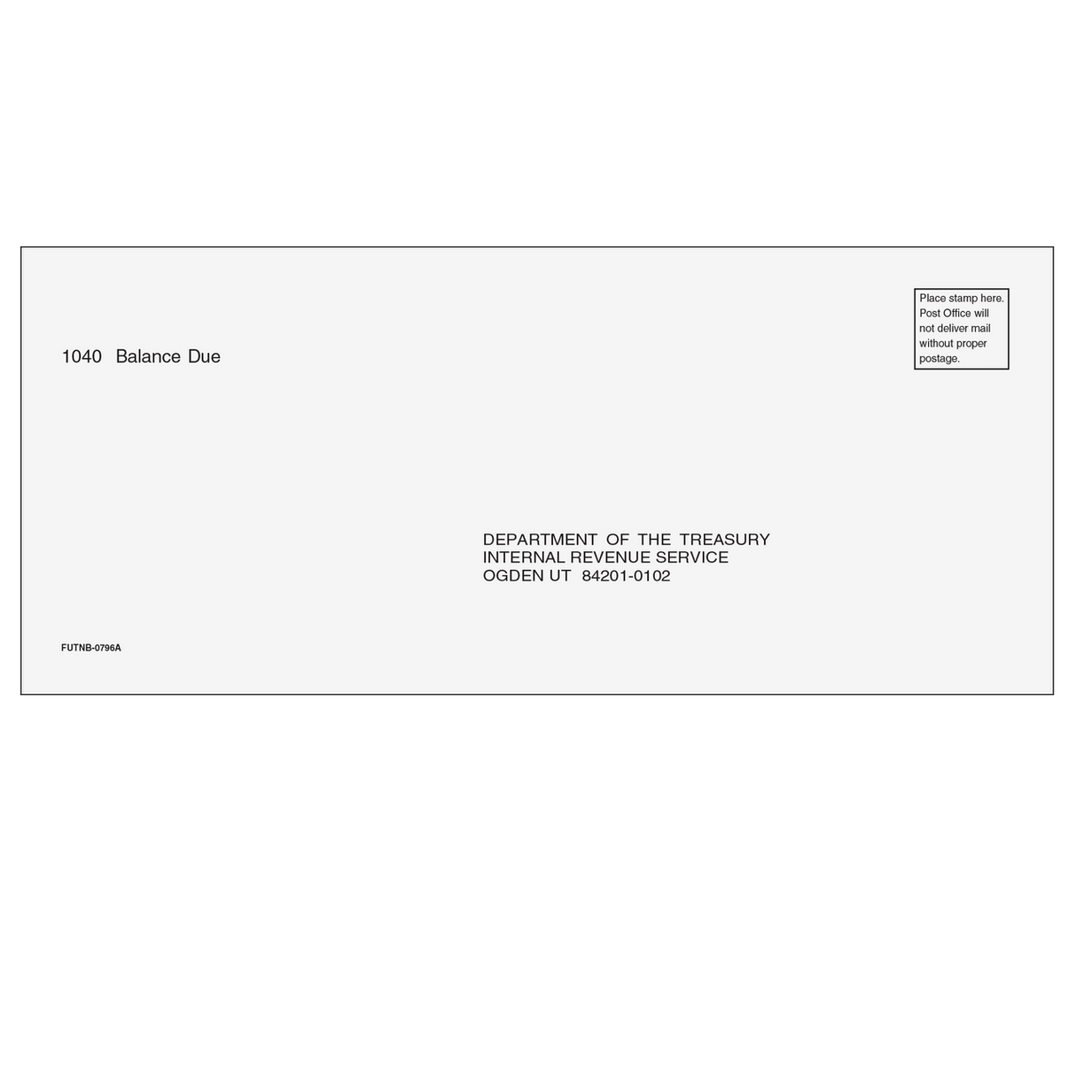 1040 Balance Due Envelope - Ogden, UT
